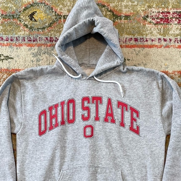 Ohio State University Buckeyes NCAA College Gray Hoodie Sports Sweatshirt - Picture 2 of 3
